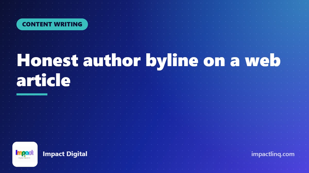 Article page with a real author byline and bio box