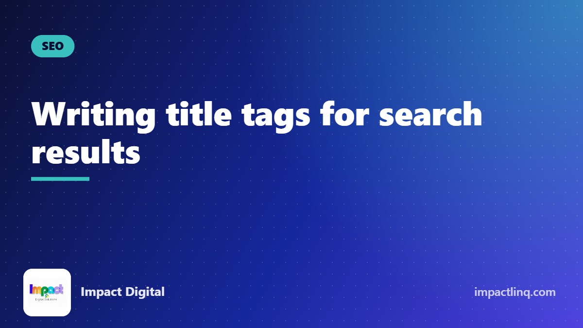Search result listing with a highlighted page title link